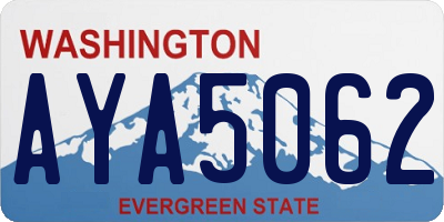 WA license plate AYA5062