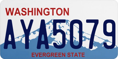 WA license plate AYA5079