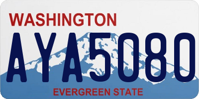 WA license plate AYA5080