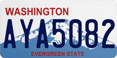 WA license plate AYA5082