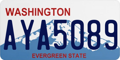 WA license plate AYA5089
