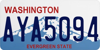WA license plate AYA5094
