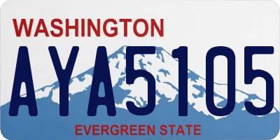 WA license plate AYA5105