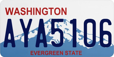 WA license plate AYA5106