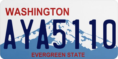 WA license plate AYA5110