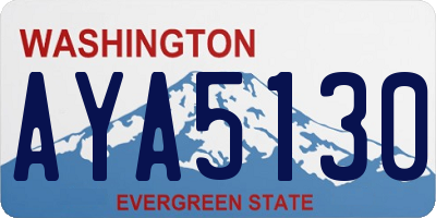 WA license plate AYA5130