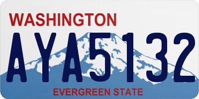 WA license plate AYA5132