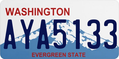 WA license plate AYA5133