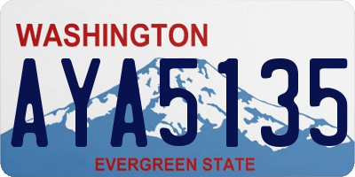 WA license plate AYA5135