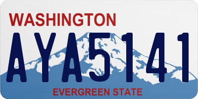 WA license plate AYA5141