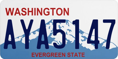 WA license plate AYA5147