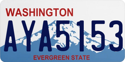 WA license plate AYA5153