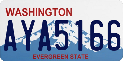 WA license plate AYA5166