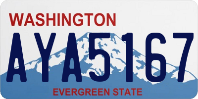 WA license plate AYA5167
