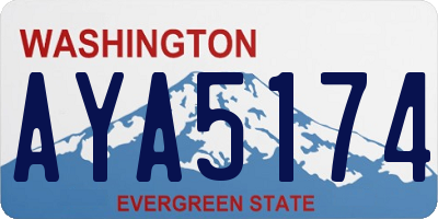 WA license plate AYA5174