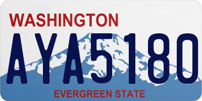 WA license plate AYA5180