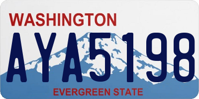 WA license plate AYA5198