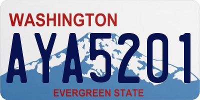 WA license plate AYA5201