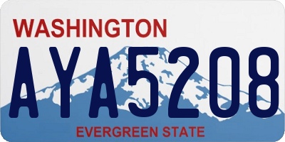 WA license plate AYA5208