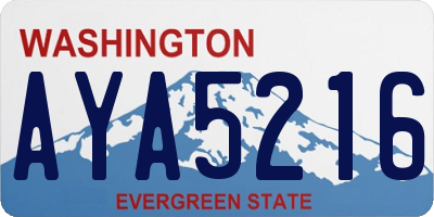 WA license plate AYA5216