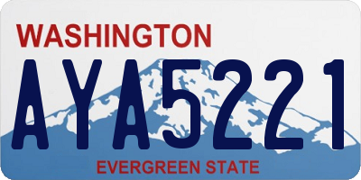 WA license plate AYA5221