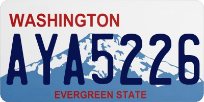 WA license plate AYA5226