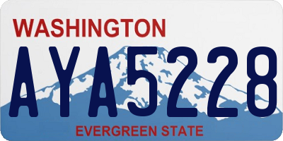WA license plate AYA5228