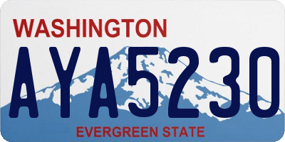 WA license plate AYA5230
