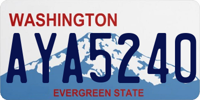 WA license plate AYA5240