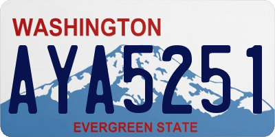 WA license plate AYA5251