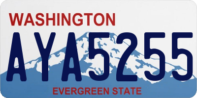 WA license plate AYA5255