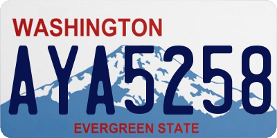 WA license plate AYA5258