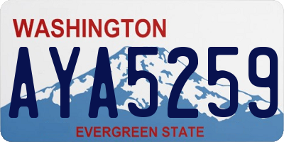 WA license plate AYA5259