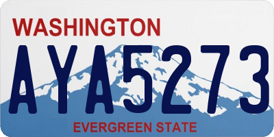 WA license plate AYA5273