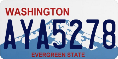 WA license plate AYA5278