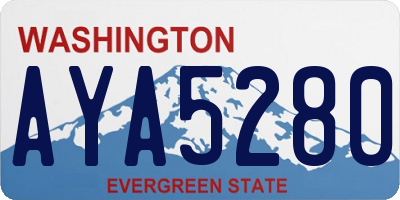 WA license plate AYA5280