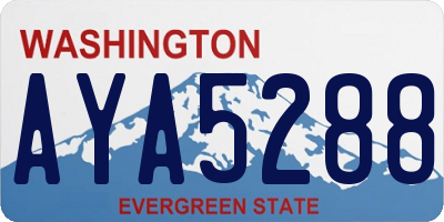 WA license plate AYA5288