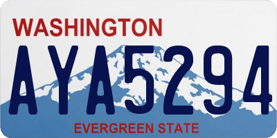 WA license plate AYA5294