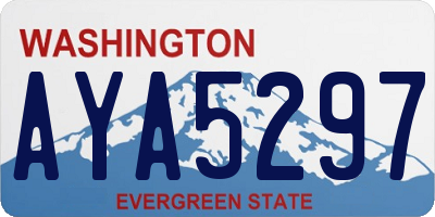 WA license plate AYA5297