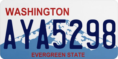 WA license plate AYA5298