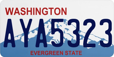 WA license plate AYA5323