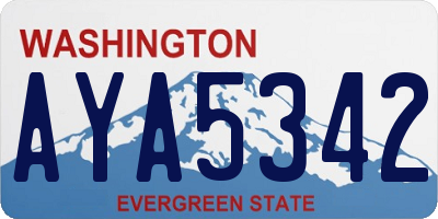 WA license plate AYA5342