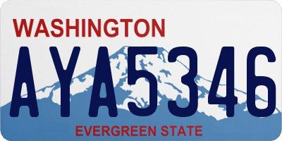 WA license plate AYA5346