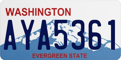 WA license plate AYA5361