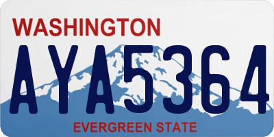 WA license plate AYA5364