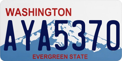 WA license plate AYA5370