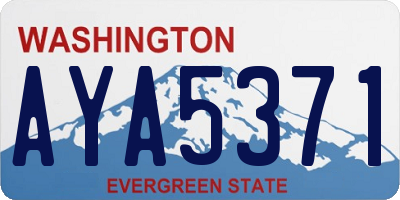 WA license plate AYA5371