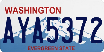 WA license plate AYA5372