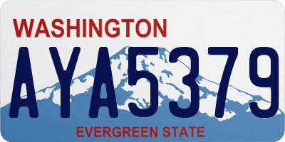 WA license plate AYA5379