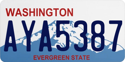 WA license plate AYA5387